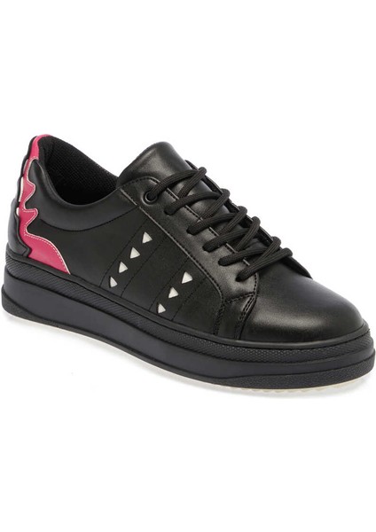 Siyah Vegan Kadın Sneaker - K24ı1ay67365-O3c Siyah