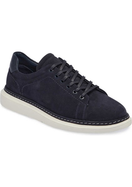 Lacivert Nubuk Deri Erkek Sneaker - E24ı1ay56806-C39 Lacivert