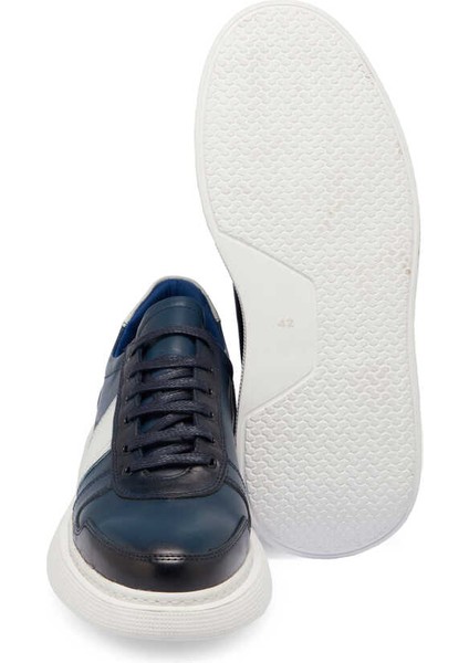 Lacivert Deri Erkek Sneaker - E24ı1ay56810-C72 Lacivert