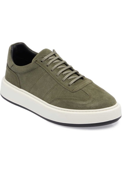 Yeşil Hakiki Süet Deri Erkek Sneaker - E24I1AY56805-J86