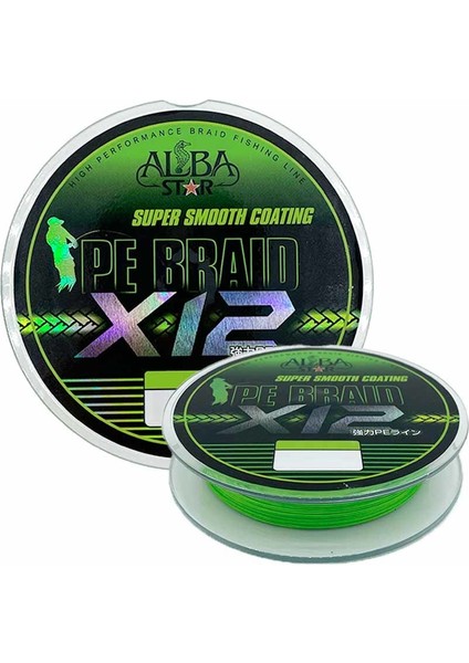 Carrier 12x 0.10 Mm 150m 12 Örgü Ip Misina Fluo Green 10.3 Kg Çeker