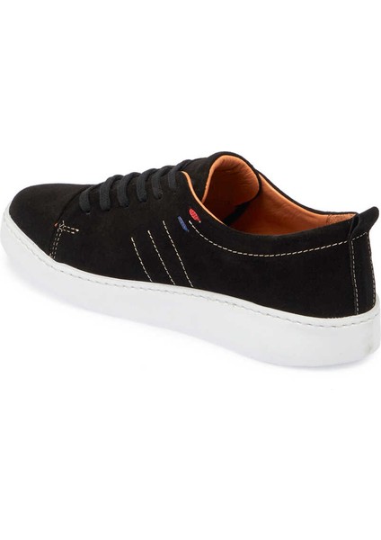 Siyah Süet Deri Kadın Sneaker - K24ı1ay67337-A01 Siyah