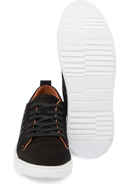 Siyah Süet Deri Kadın Sneaker - K24ı1ay67337-A01 Siyah