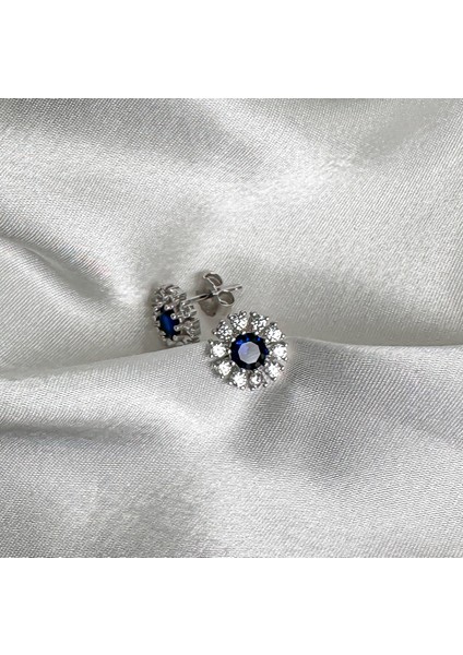 925 Ayar Gümüş Lacivert Taşlı Küpe Gümüş Küpe Lacivert Küpe Taşlı Küpe modelleri