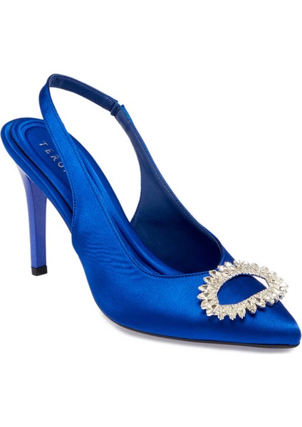 Mavi Vegan-Tekstil Kadın Stiletto - K24ı1ay67328-M11 Mavi
