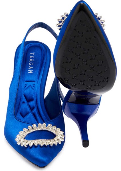 Mavi Vegan-Tekstil Kadın Stiletto - K24ı1ay67328-M11 Mavi