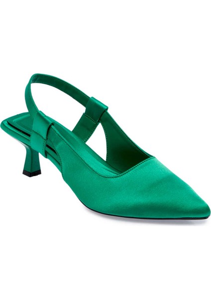 Yeşil Tekstil Kadın Stiletto - K24ı1ay67329-D3l Yeşil