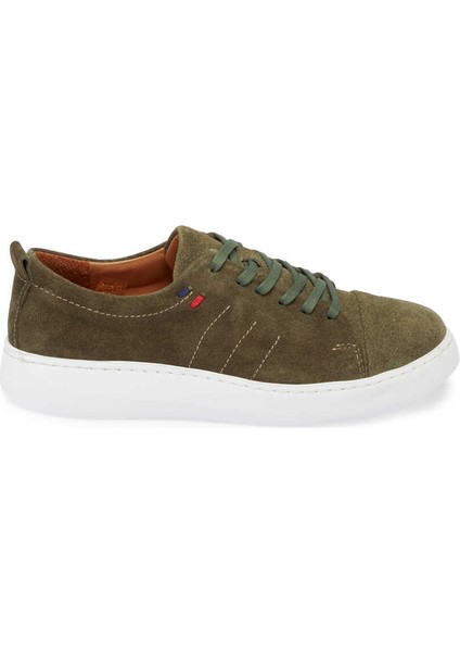 Yeşil Süet Deri Kadın Sneaker - K24ı1ay67337-O48 Yeşil