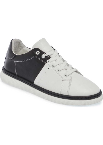 Beyaz Deri Kadın Sneaker - K24ı1ay67339-C52 Beyaz