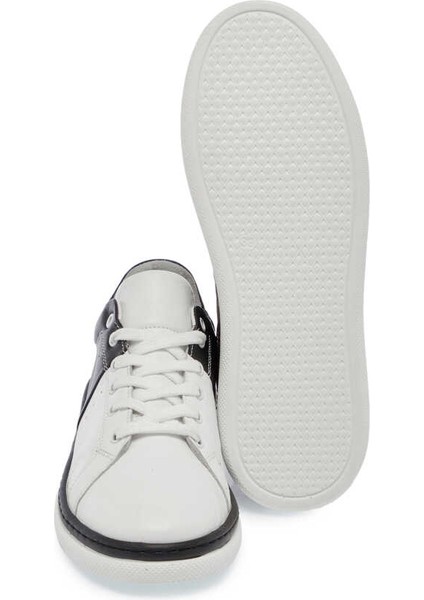 Beyaz Deri Kadın Sneaker - K24ı1ay67339-C52 Beyaz