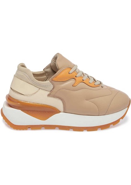 Nude Deri Kadın Sneaker - K24I1AY67389-K65  Nude