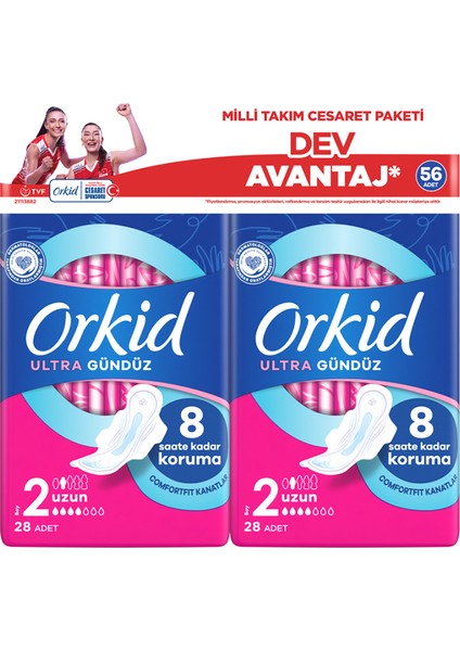 Ultra Uzun 56'lı Cesaret Paketi Dev Avantaj Hijyenik Ped (Boy 2)