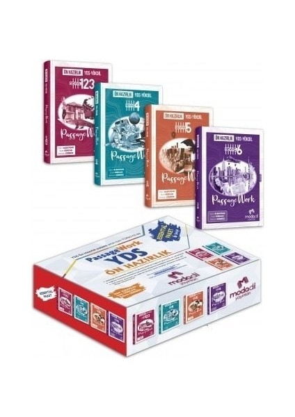 YDS Passagework Ön Hazırlık Essential Paket (1-2-3,4,5,6) Modadil Yayınları