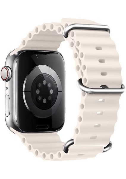 Apple Watch Series 10 46MM Kordon Aqua Belt Bej