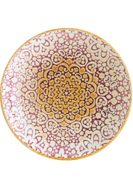 Alhambra Gourmet 12 Adet 15 cm 330 cc Porselen Çukur Tabak Bordo