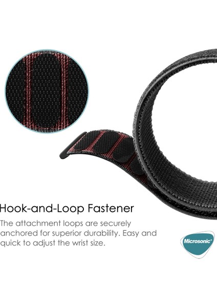 Samsung Galaxy Watch Ultra Hasırlı Kordon Woven Sport Loop Siyah