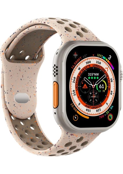 Apple Watch Series 10 46MM Kordon Flame Circle Bej