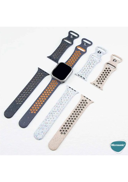 Apple Watch Series 10 46MM Kordon Flame Circle Bej
