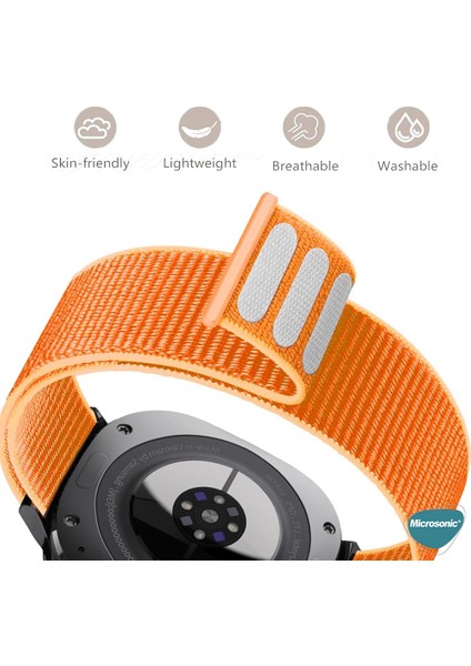 Samsung Galaxy Watch Ultra Hasırlı Kordon Woven Sport Loop Bej