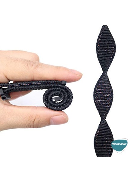 Samsung Galaxy Watch Ultra Hasırlı Kordon Woven Sport Loop Bej