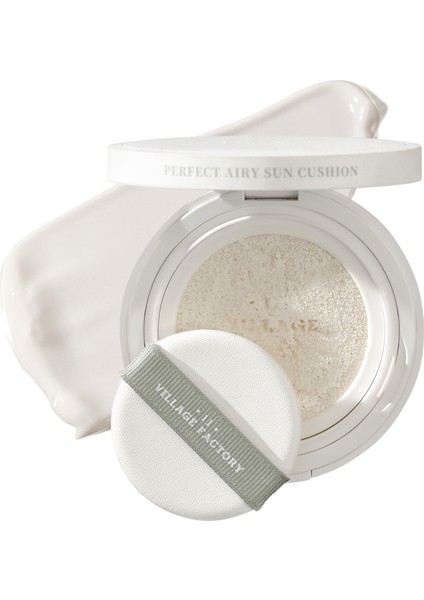 Village 11 Factory Perfect Airy Sun Cushion SPF50+ Pa++++ 14G - Cilt Tonu Eşitleyici Vegan Cushion Güneş Kremi