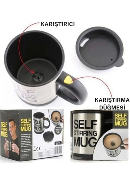 Otomatik Kendinden Karıştırma Mikser Kupa Yaratıcı Çelik