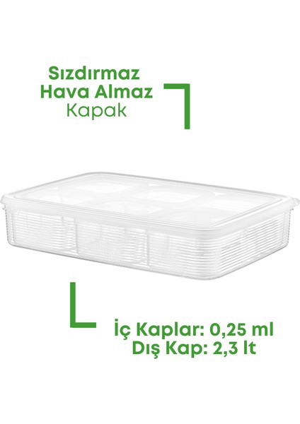 7 Li Sızdırmaz Buzdolabı Içi Düzenleyici Buzluk Derin Dondurucu Saklama Kabı- Et Kıyma Et Suyu modelleri