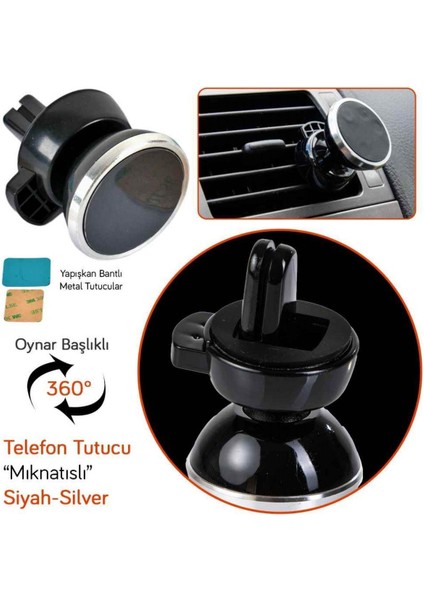 TELEFON TUTUCU IZGARAYA GEÇME (MIKNATISLI) (SİYAH)