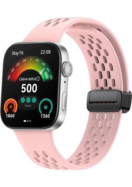 Huawei Watch Fit3 Için Delikli Manyetik Toka Silikon Kayış (Yurt Dışından)