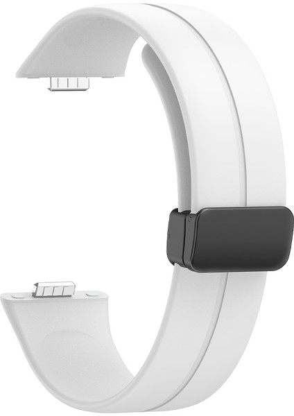 Huawei Watch Fit3 Için Manyetik Siyah Toka Silikon Kayış (Yurt Dışından)