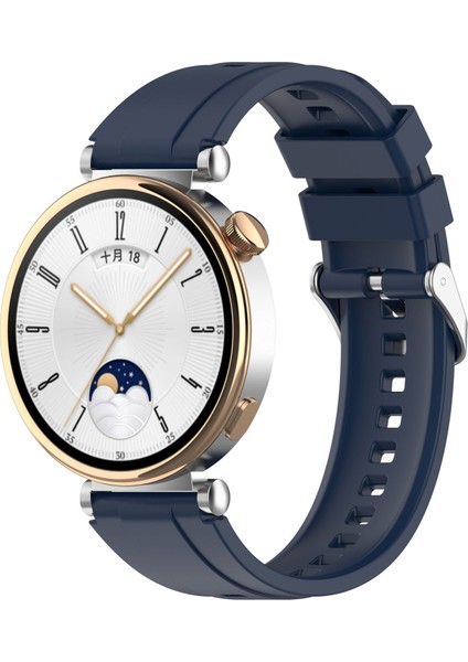 Huawei Watch Gt 5 46MM Için Gümüş Tokalı Silikon Kayış (Yurt Dışından)