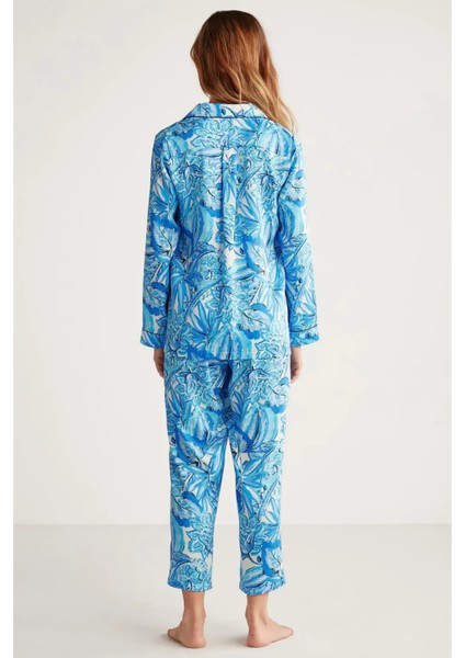 Gömlek Yaka Uzun Kol Kadın Pijama Takım 9634 fırsatları