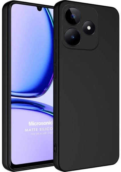 Matte Silicone Realme C63 Kılıf Siyah