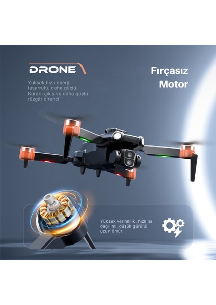 S119 Drone Fırçasız Motor 2batarya Ile 30DAKİKA Uçuş 1080P Hd Kamera Engelden Kaçınma