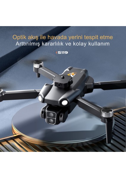 S119 Drone Fırçasız Motor 2batarya Ile 30DAKİKA Uçuş 1080P Hd Kamera Engelden Kaçınma