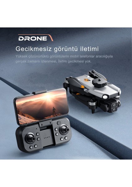 S119 Drone Fırçasız Motor 2batarya Ile 30DAKİKA Uçuş 1080P Hd Kamera Engelden Kaçınma