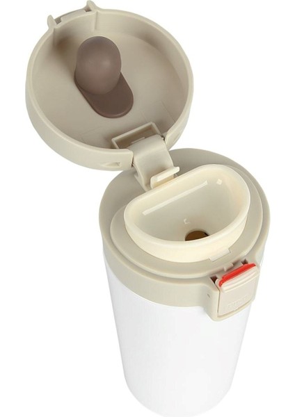 Tekno Trust Tek El Bas Iç Paslanmaz Çelik Termos 380 ml Push Sızdırmaz Çift Katmanlı Travel Mug Thermos 522