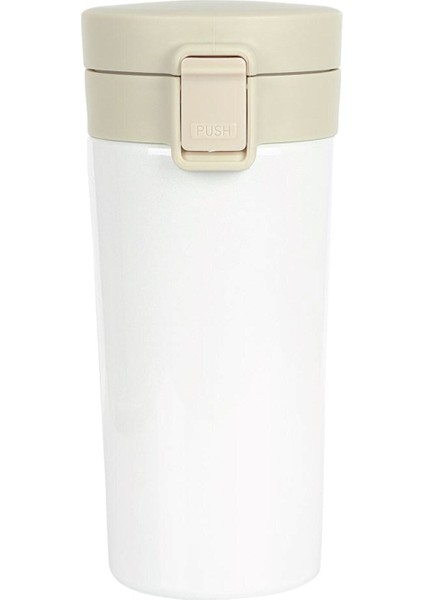 Tekno Trust Tek El Bas Iç Paslanmaz Çelik Termos 380 ml Push Sızdırmaz Çift Katmanlı Travel Mug Thermos 522