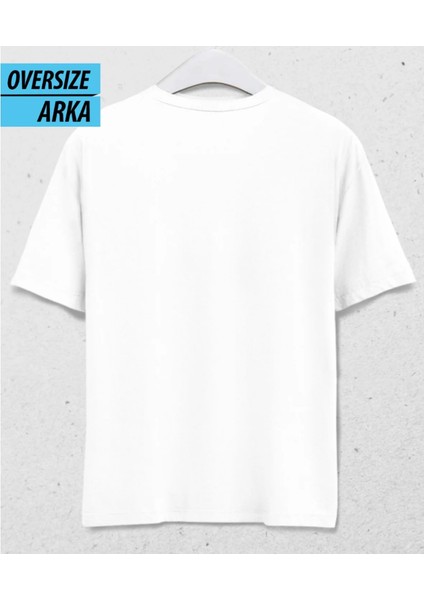 Atatürk Baskılı Oversize T-Shirt Beyaz