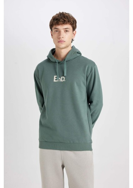 Regular Fit Kapüşonlu Baskılı Sweatshirt Y5286AZ24AU modelleri