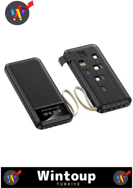 20000 Mah Taşınabilir Hızlı Şarj Cihazı 4 Çıkışlı Powerbank