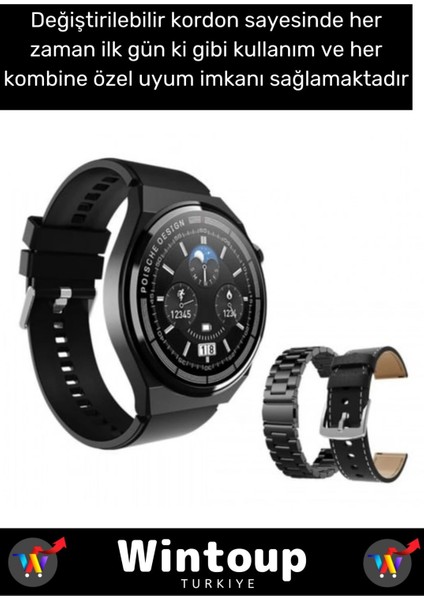 Gt3 Max Akıllı Kol Saati 1.45" Yüksek Çözünürlüklü Renkli Ekran Nfc Akıllı Saat
