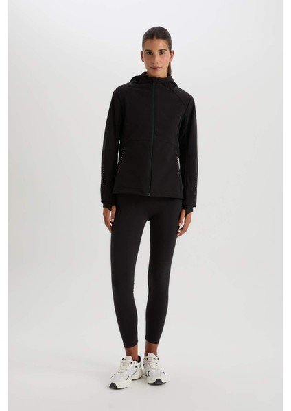 Fit Su İtici Rüzgar Geçirmez Slim Fit Dar Kesim Kapüşonlu Fermuarlı Cepli Polar Astarlı Softshell Mont C4951AX24AU fiyatları