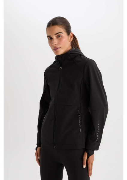 Fit Su İtici Rüzgar Geçirmez Slim Fit Dar Kesim Kapüşonlu Fermuarlı Cepli Polar Astarlı Softshell Mont C4951AX24AU fırsatları
