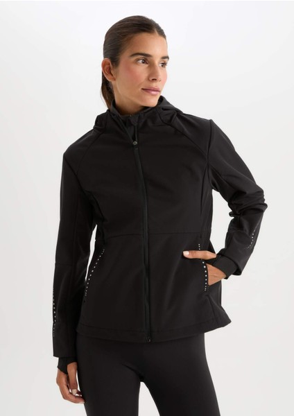 Fit Su İtici Rüzgar Geçirmez Slim Fit Dar Kesim Kapüşonlu Fermuarlı Cepli Polar Astarlı Softshell Mont C4951AX24AU indirimleri