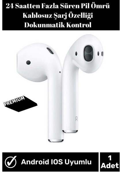 Iphone6/7/8/x/11 Uyumlu 2.nesil Beyaz Bluetooth Kablosuz Kulaklık