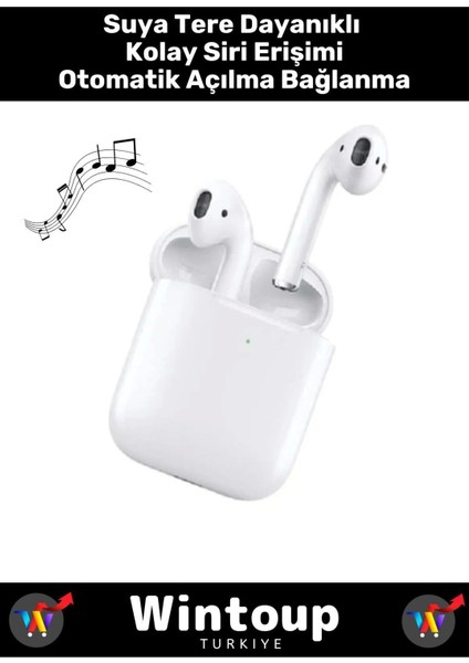 Iphone6/7/8/x/11 Uyumlu 2.nesil Beyaz Bluetooth Kablosuz Kulaklık