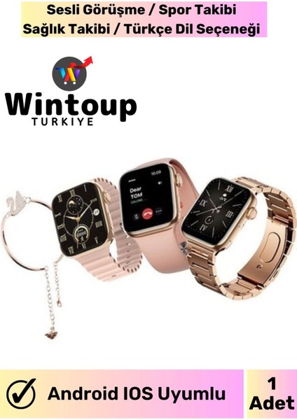Ios/android Uyumlu Kadın Watch G9 Mini Flamingo Bileklik Hediyeli