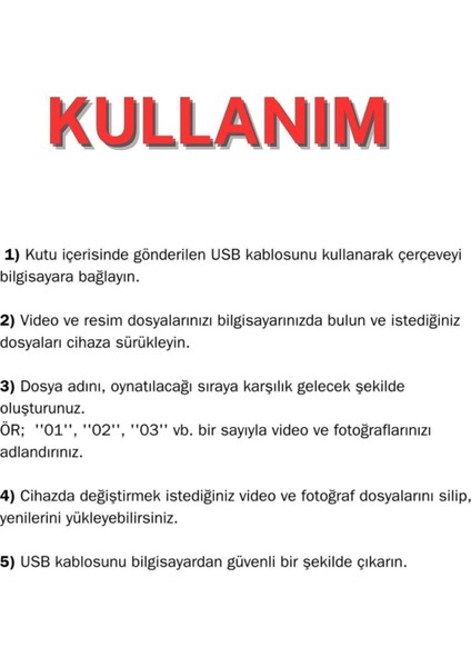 Fotoğraf/video/mp3 Çalar Anı Çerçevesi 7 Inch Dijital Çerçeve