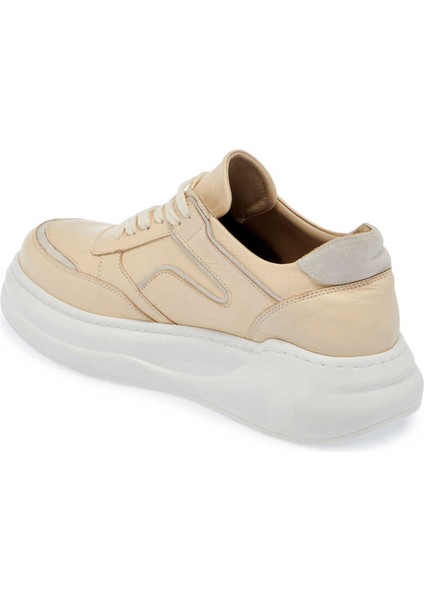 Bej Hakiki Deri Kadın Sneaker - K24I1AY67336-A25